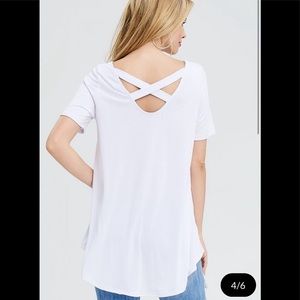 NWT cross back top